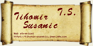 Tihomir Susanić vizit kartica